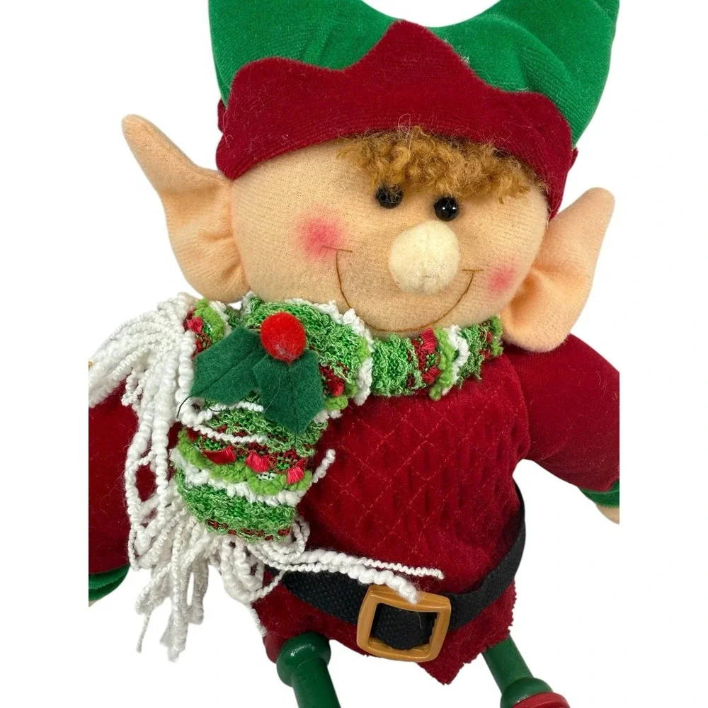 Christmas ELF Plush‎ Toy Door Hanger Red/Green , Felt,  COLLECTIBLE 22